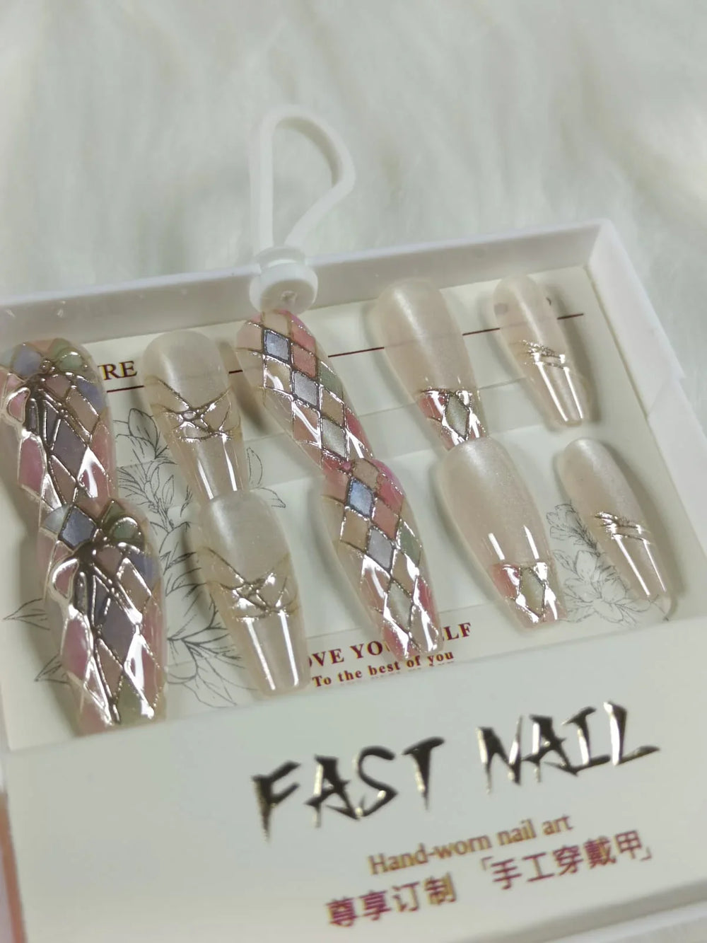 Cat Eye Fake Nails Handmade Fast Nail