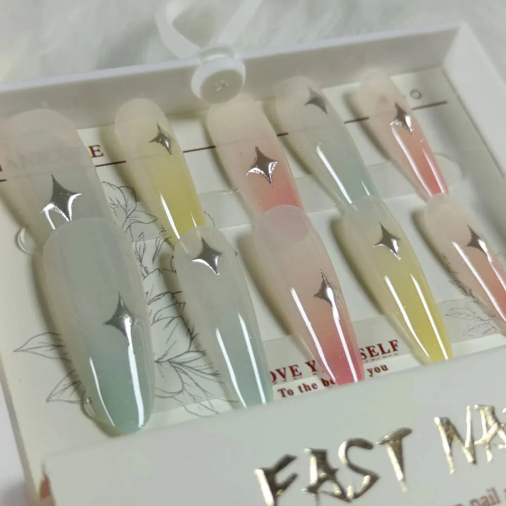 Cat Eye Fake Nails Handmade Fast Nail