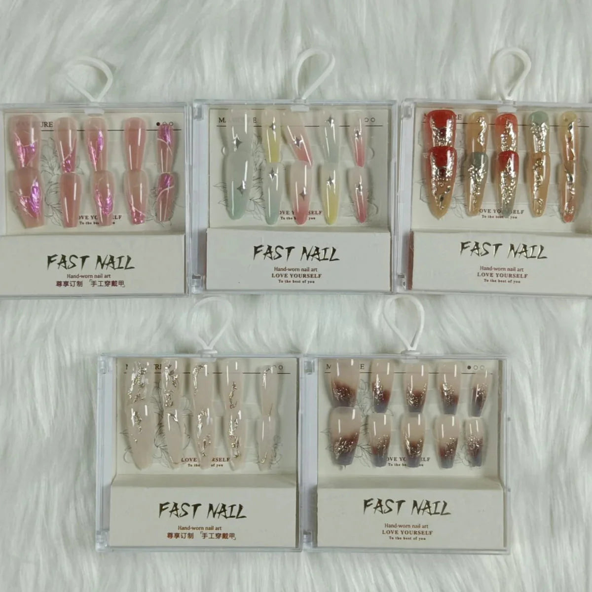 Cat Eye Fake Nails Handmade Fast Nail
