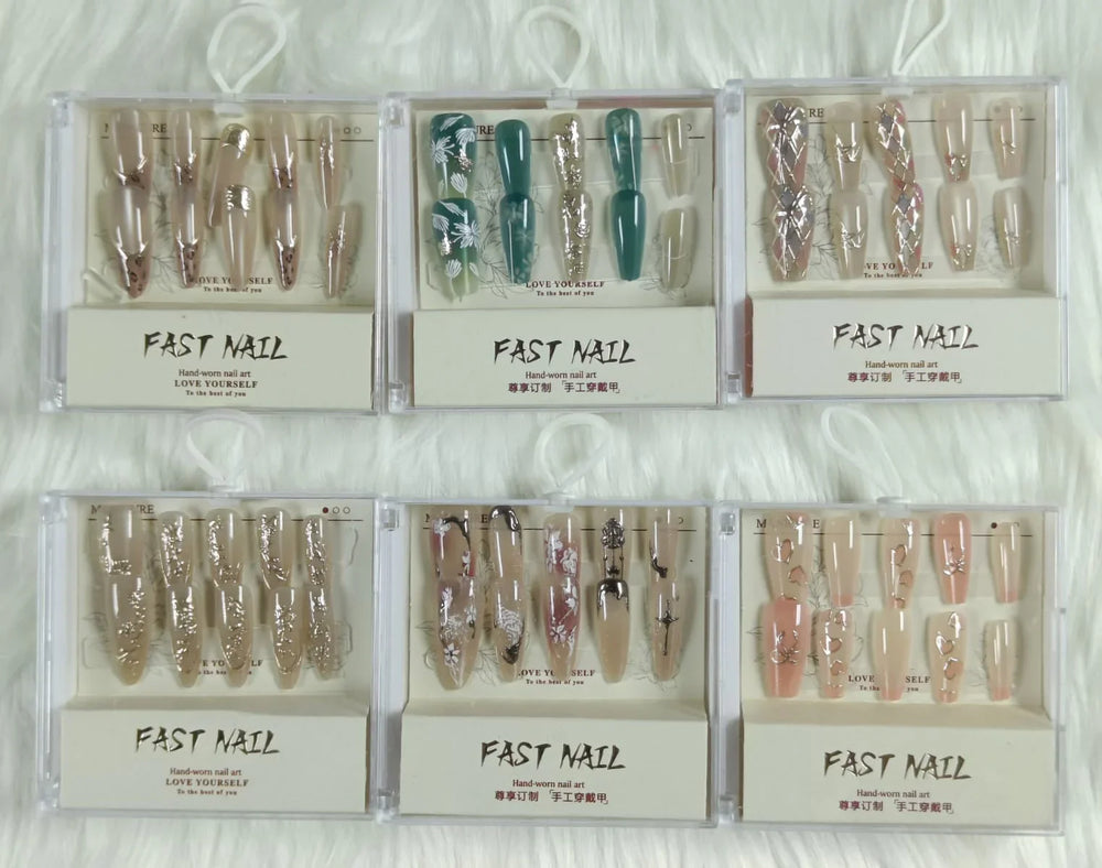 Cat Eye Fake Nails Handmade Fast Nail