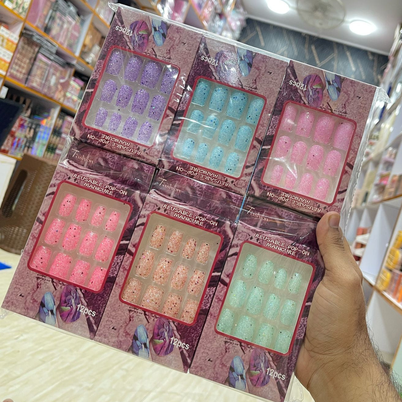 Glitter Fashion Nails Cosmia.pk