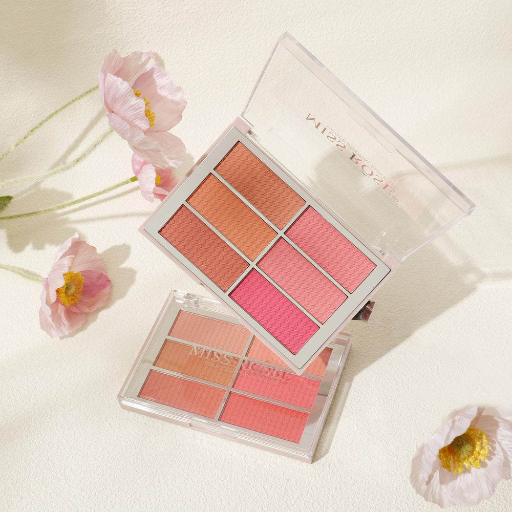 Miss Rose Rubik Cube 6-Color Blush Palette Miss Rose