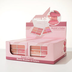 Miss Rose Rubik Cube 6-Color Blush Palette Miss Rose