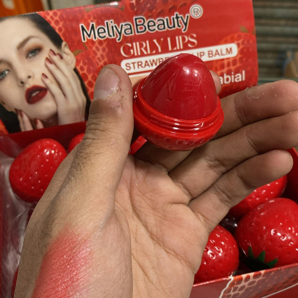 Meliya Beauty Strawberry Lip Balm – Fruity Hydration meliya beauty