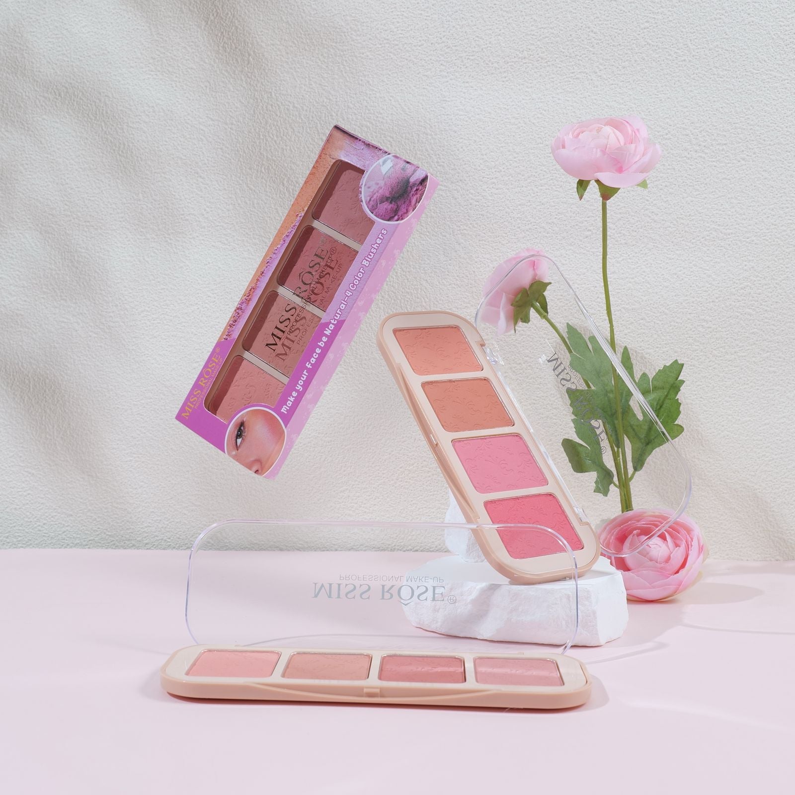 Miss Rose 4-Color Blush Palette – ButterBlend Formula for Smooth Miss Rose