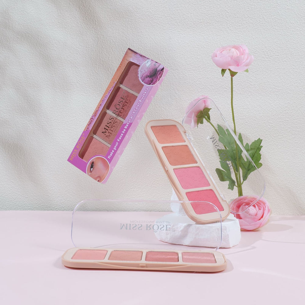 Miss Rose 4-Color Blush Palette – ButterBlend Formula for Smooth Miss Rose