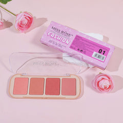 Miss Rose 4-Color Blush Palette – ButterBlend Formula for Smooth Miss Rose