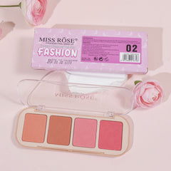 Miss Rose 4-Color Blush Palette – ButterBlend Formula for Smooth Miss Rose