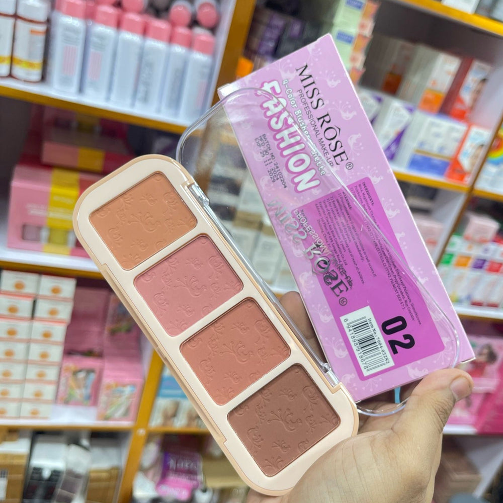 Miss Rose 4-Color Blush Palette – ButterBlend Formula for Smooth Miss Rose
