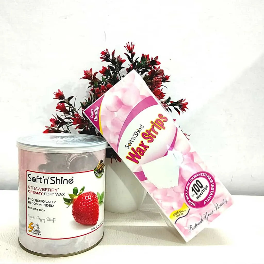 Soft 'n' Shine 2-in-1 Deal – Original Creamy Soft Wax 800g with FREE Wax Strips soft'n'shine