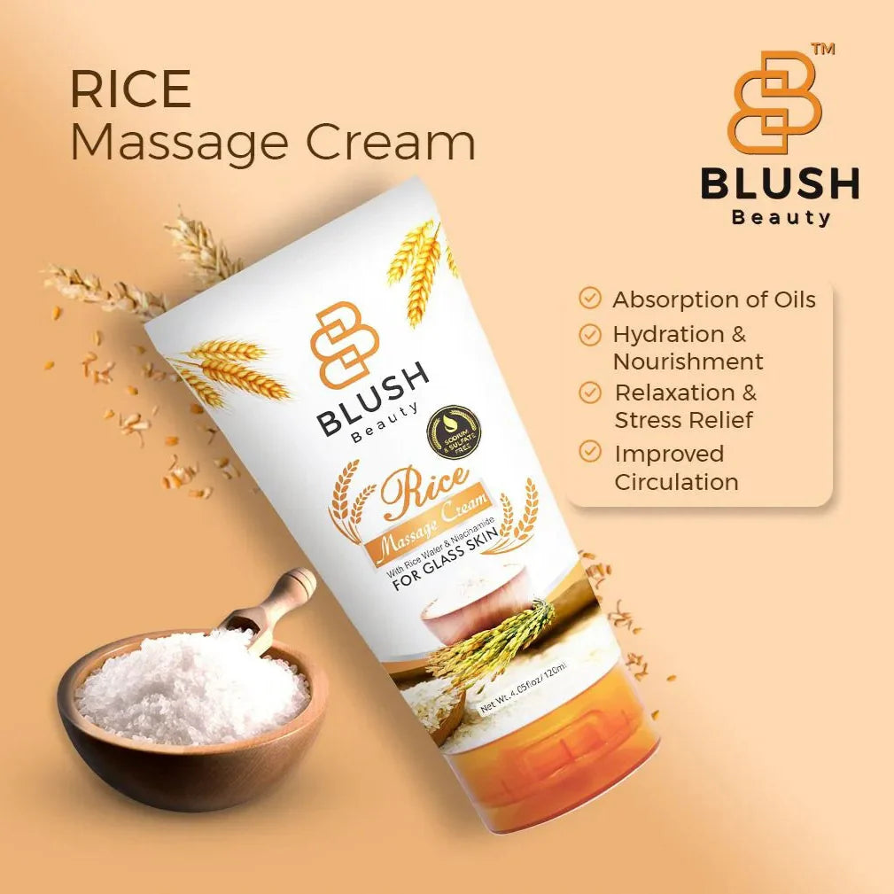 Blush Beauty Rice Massage Cream – 120ml blush beauty