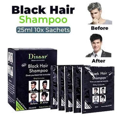 Disaar Black Hair Dye Shampoo Sachet – Pack of 10 Pcs DISAAR