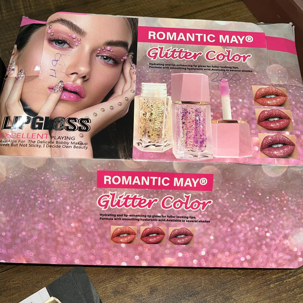 Romantic May Glitter Color Lip Gloss – Shimmering & Long-Lasting Shine Romantic May