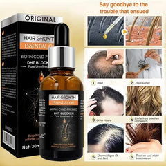 Hair Growth Essential Oil – Biotin Cold-Pressed DHT Blocker – 30ml Cosmia.pk