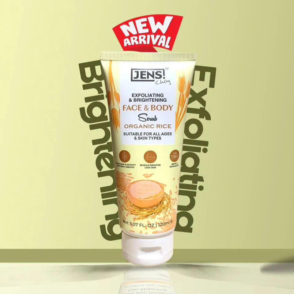 JENS Face & Body Organic Rice Scrub – 120ml Jens