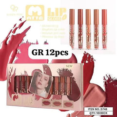 Qoiden Rose Matte Lipgloss – 12 Pcs Tray Qoiden Rose