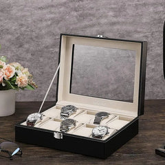 10 Slots Leather Box – Elegant Storage for Your Collection Cosmia.pk