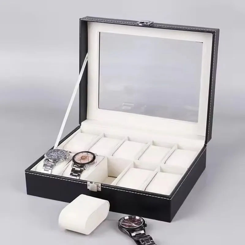 10 Slots Leather Box – Elegant Storage for Your Collection Cosmia.pk