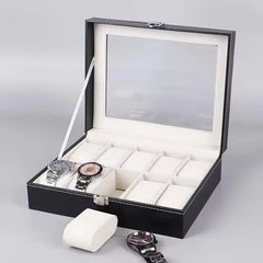10 Slots Leather Box – Elegant Storage for Your Collection Cosmia.pk