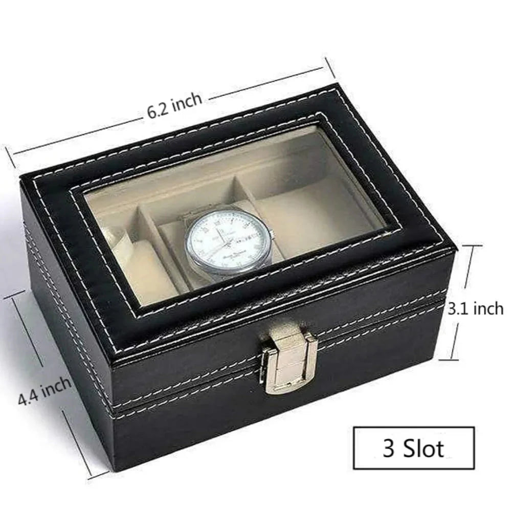 3-Slot Leather Case – Compact & Elegant Storage Cosmia.pk