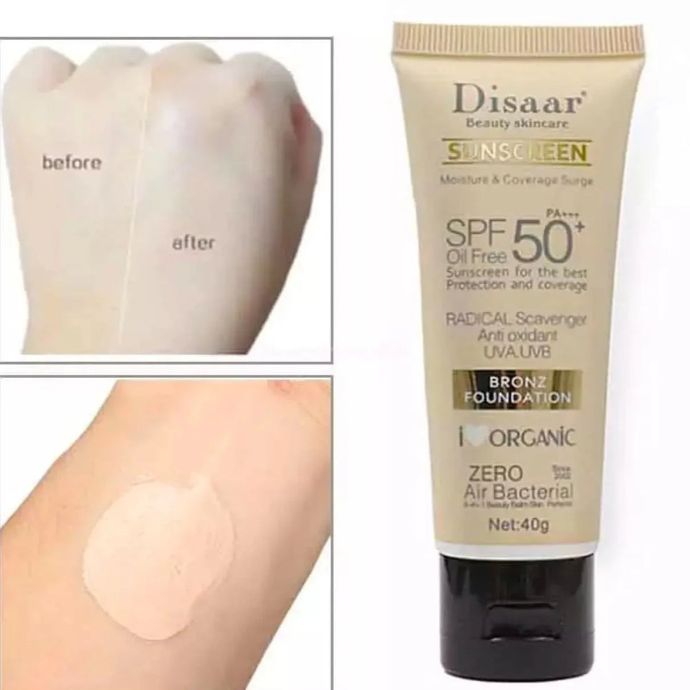 Disaar Sunscreen Bronz Foundation SPF 50 Oil-Free – 40g DISAAR