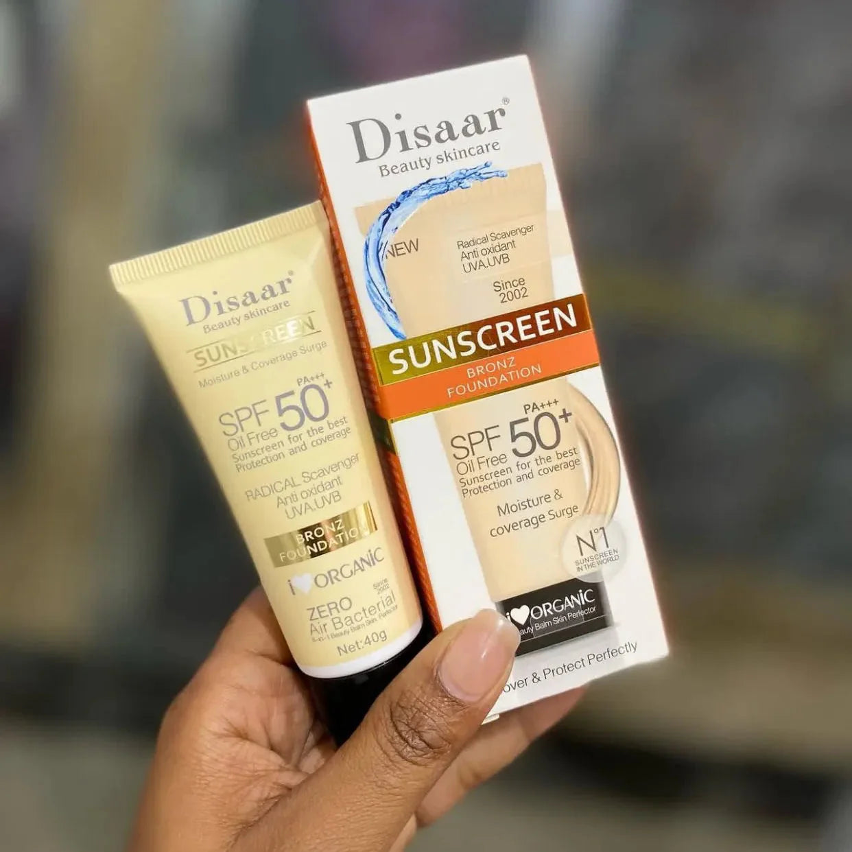 Disaar Sunscreen Bronz Foundation SPF 50 Oil-Free – 40g DISAAR