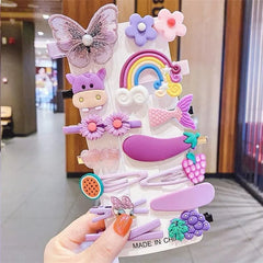 14 Pcs Little Girls Princess Hairpins – Sweet Style Baby Decoration Cosmia.pk