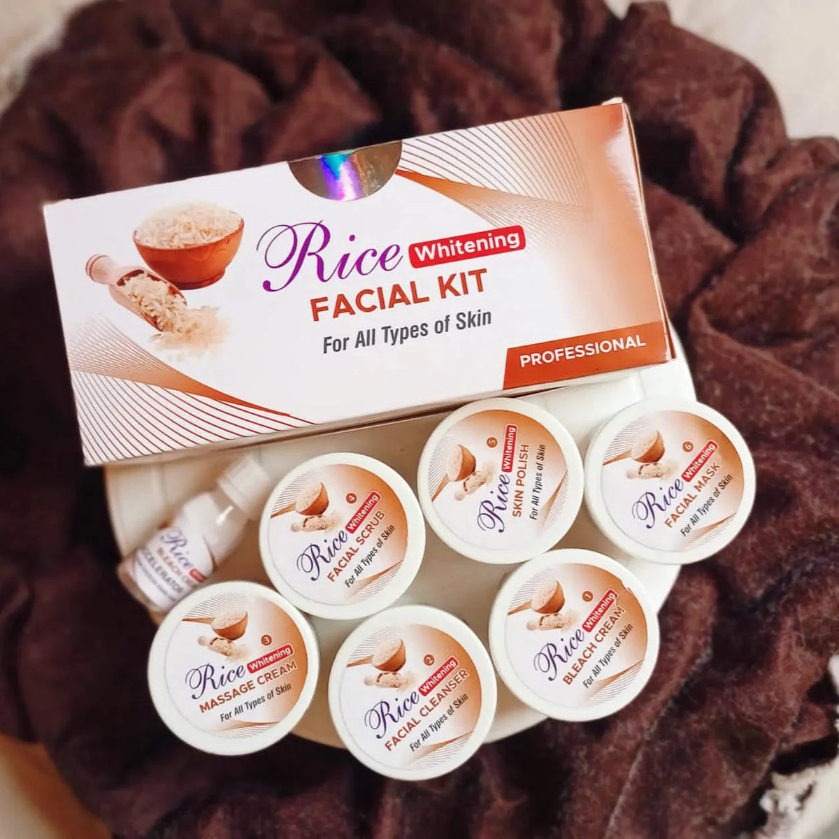 Rice Whitening Ultra Glowing Facial Kit For All Skin Types -100ml Cosmia.pk