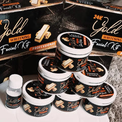 24k Gold Facial Kit Original Ultra Glowing Facial Kit - Pack Of 6 Cosmia.pk
