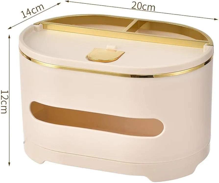 Multifunctional ABS Tissue Box with Storage – Sleek Organizer Cosmia.pk