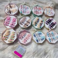 Party Legend Artificial Stick-On Fancy Nails - 12 Different Designs Party Legend