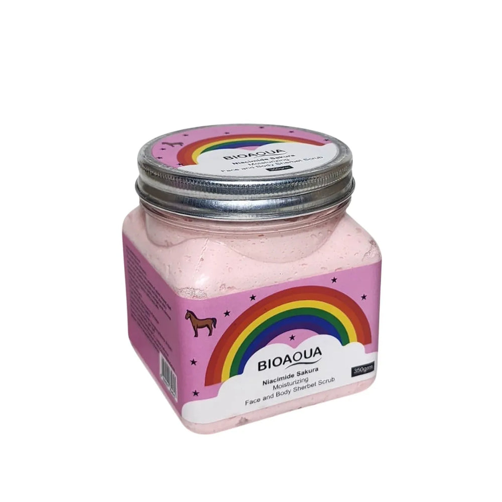 Bioaqua Rainbow Niacinamide Sakura Face & Body Scrub - 350g Bioaqua