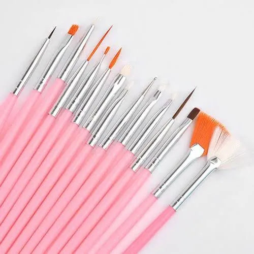 15 Pcs Nail Art Drawing Liner Brush Kit Cosmia.pk