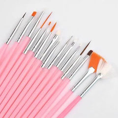 15 Pcs Nail Art Drawing Liner Brush Kit Cosmia.pk