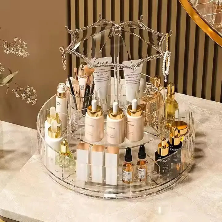 Light Luxury 360° Rotating Tabletop Cosmetics Storage Box Cosmia