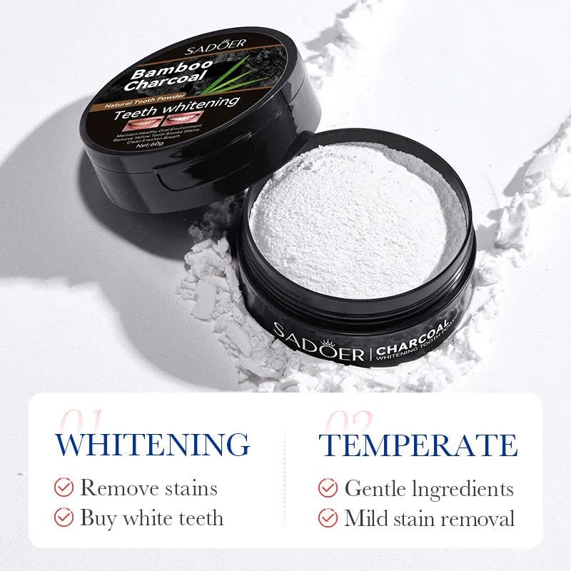Sadoer Bamboo Charcoal Teeth Whitening Powder – 60 g Sadoer