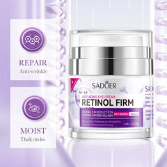 Sadoer Anti‑Aging Retinol Firm Wrinkle Reduction Peptides + Collagen Eye Cream – 30 g Sadoer