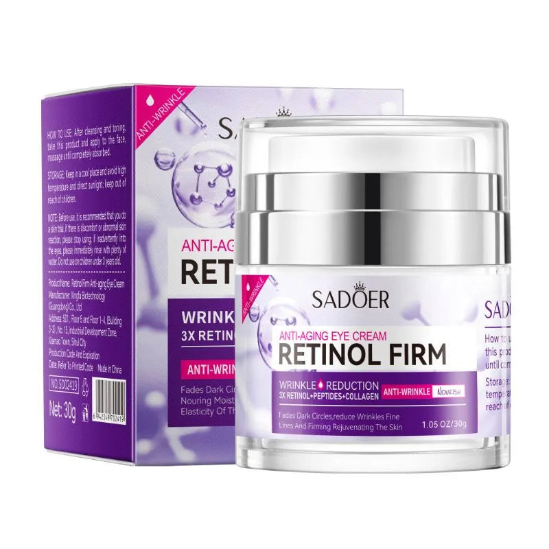 Sadoer Anti‑Aging Retinol Firm Wrinkle Reduction Peptides + Collagen Eye Cream – 30 g Sadoer