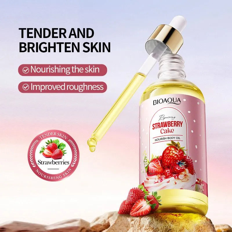 Bioaqua Strawberry Cake Nourishing Body Oil – 100 ml Bioaqua