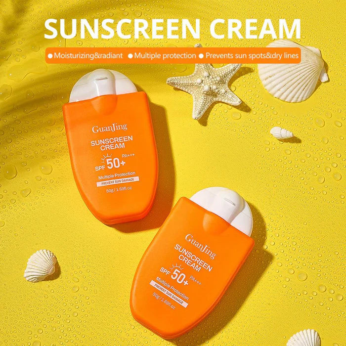 Guanjing Sunscreen Cream SPF 50+ Multiple Protection & Moisturizing Formula – 50g Guanjing