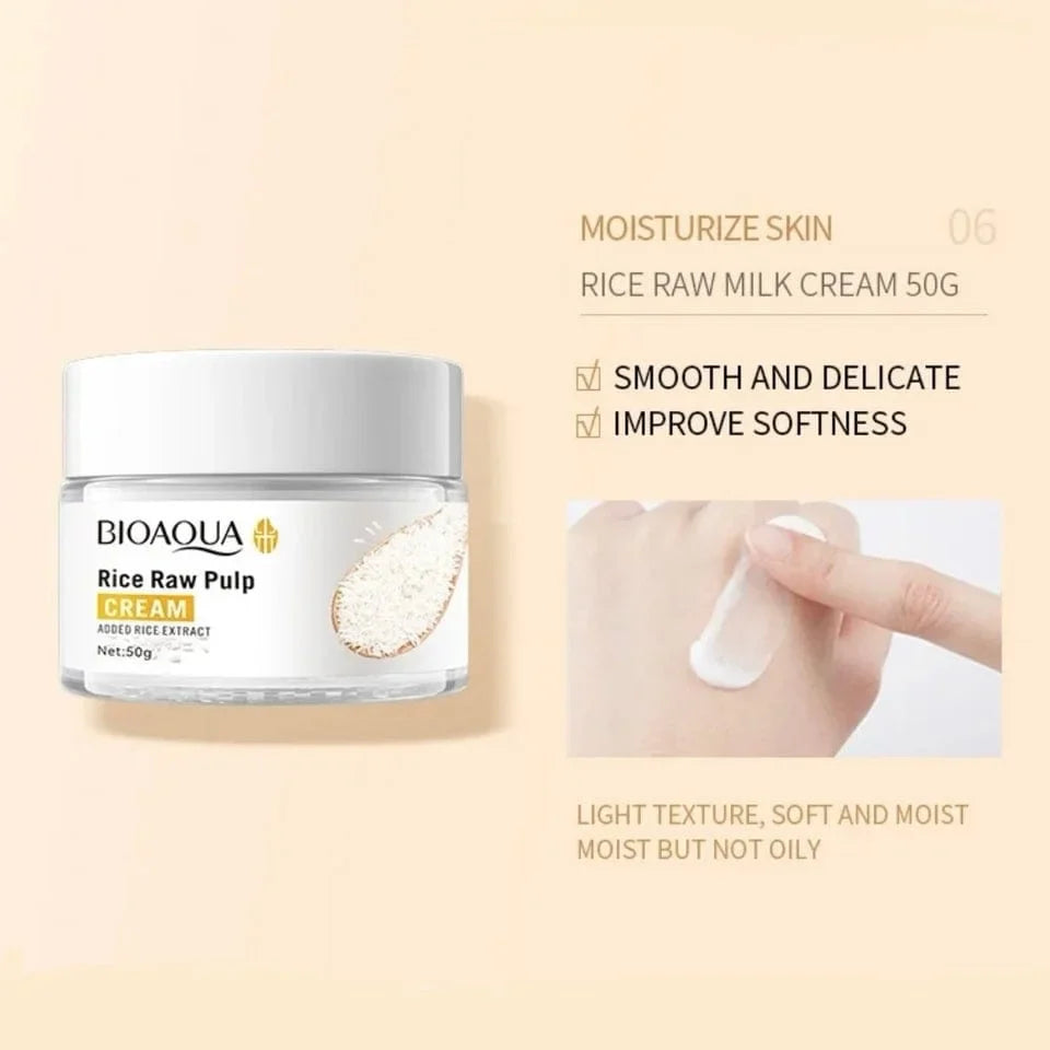 Bioaqua Rice Raw Pulp Rejuvenating & Moisturizing - Six Piece Suit Kit Bioaqua