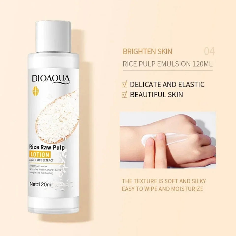 Bioaqua Rice Raw Pulp Rejuvenating & Moisturizing - Six Piece Suit Kit Bioaqua
