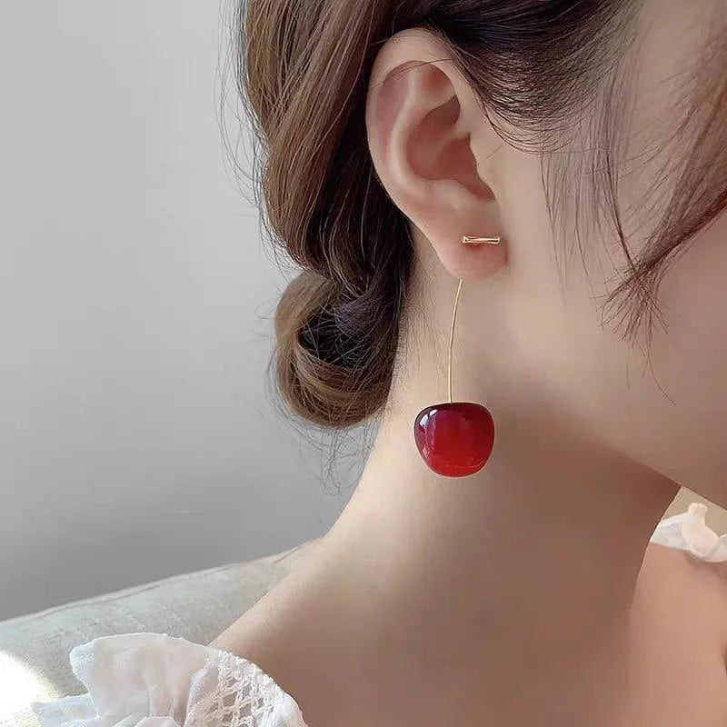Elegant Cherry Dangle Earrings – Each Cosmia