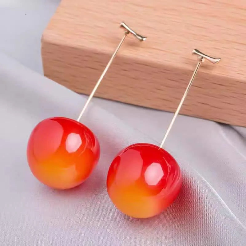 Elegant Cherry Dangle Earrings – Each Cosmia