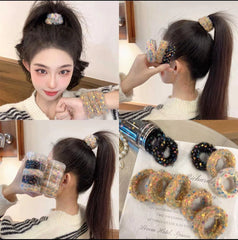 New Colored Dot Plush Hair Loop – Thick High Elastic Soft Velvet Cosmia.pk