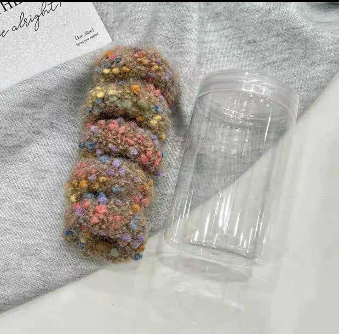 New Colored Dot Plush Hair Loop – Thick High Elastic Soft Velvet Cosmia.pk