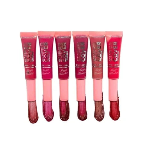 Huda Matte Liquid Lip & Cheek – 6 Pcs Multi-Use Beauty Set Huda Matte Me