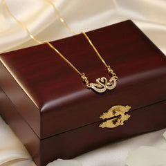 Golden Swan Love Necklace Cosmia