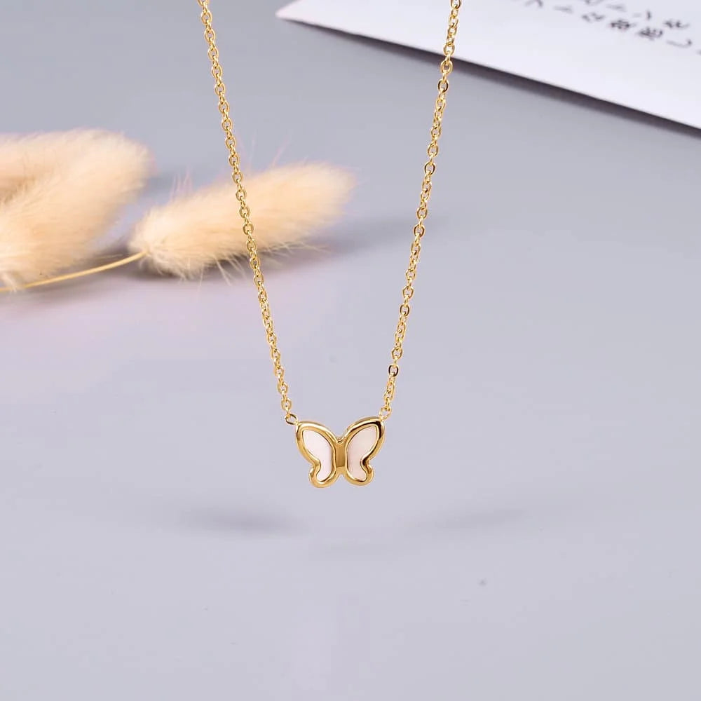 Stylish Butterfly Design Gold Plated Necklace Set Cosmia