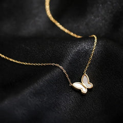 Stylish Butterfly Design Gold Plated Necklace Set Cosmia